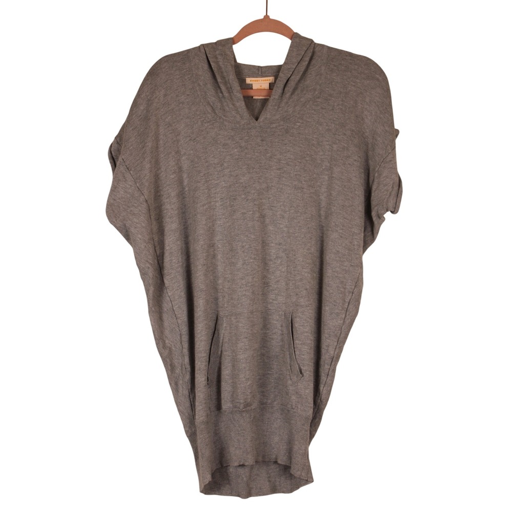 Sweet Romeo Athleisure Y2K Casual Grey Short Sleeve Hooded Blouson Sweater M